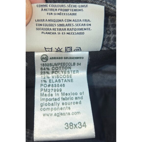 Adriano Goldschmied Marshall Slim Trousers 38x31 Gray Houndstooth Pattern - Picture 6 of 9